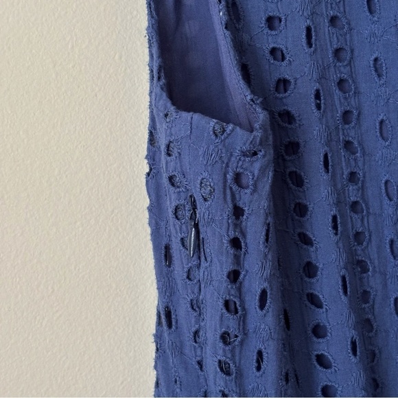 Sundance Promise Eyelet Ruffle Dress Small Blue - Picture 6 of 9